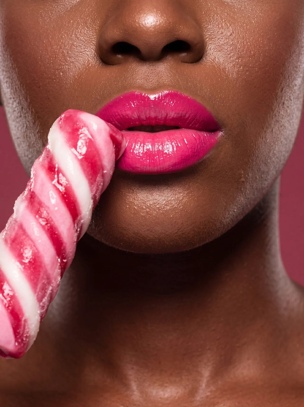 The Ice Lolly, an AI generated candy editorial portrait