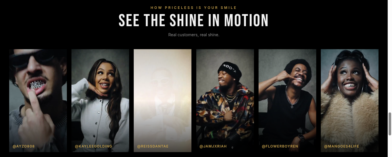 See The Shine In Motion section with real customer video content