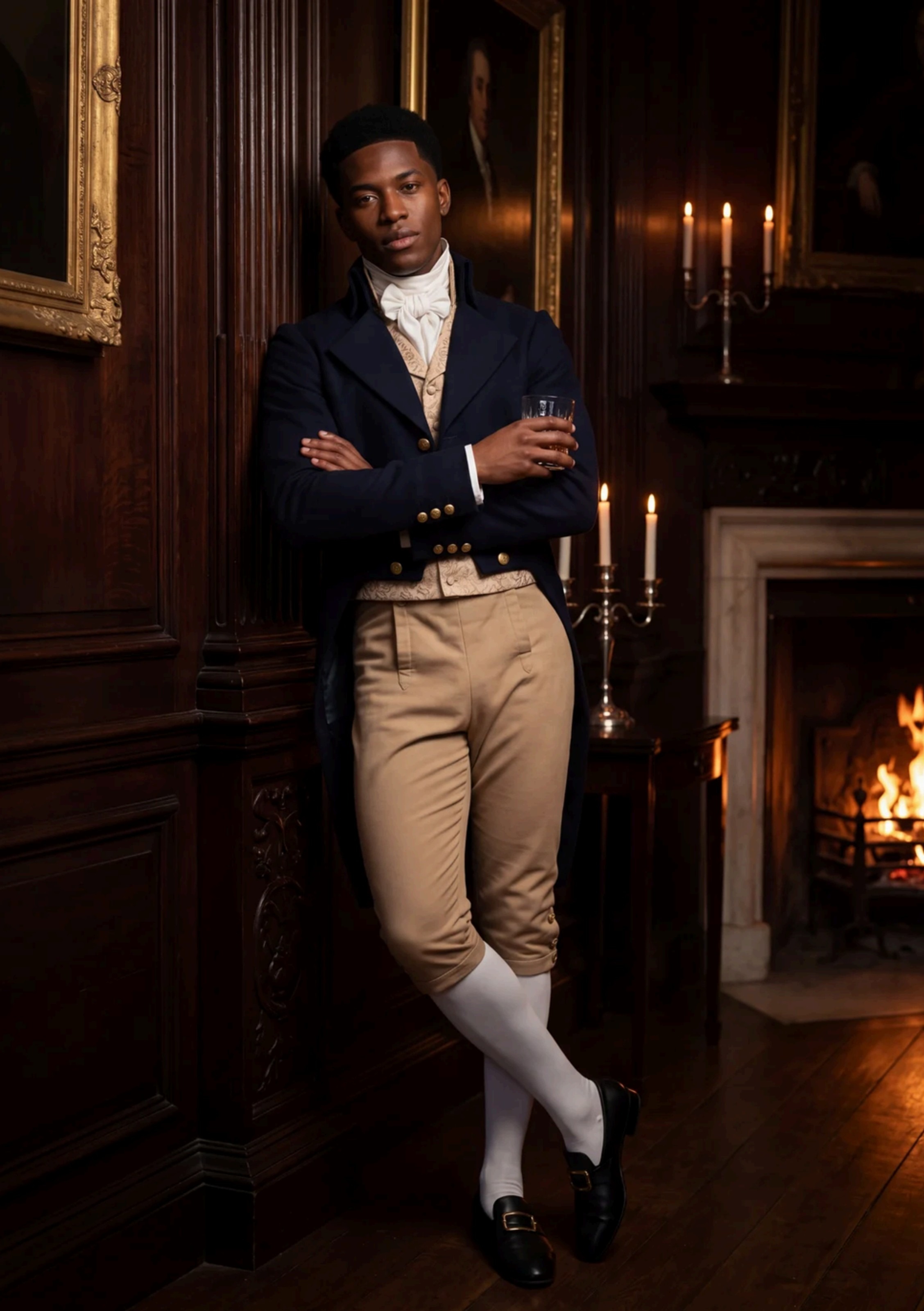 The Rake, an AI generated Regency editorial portrait